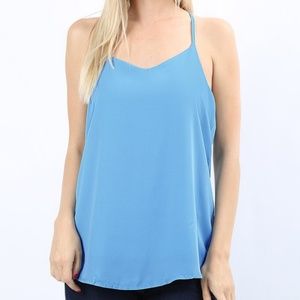 Take Me To The Ocean Blue Cami T-Back Tank